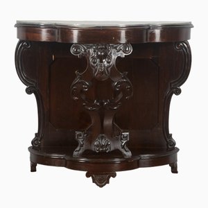 19th Century Italian Carved Wooden Console with Marble Top