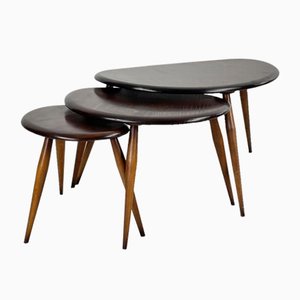 Nest of Pebble Tables by Lucian Ercolani for Ercol, 1950s, Set of 3