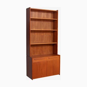 Mid-Century Wall Mounted Teak Bookcase, 1970s