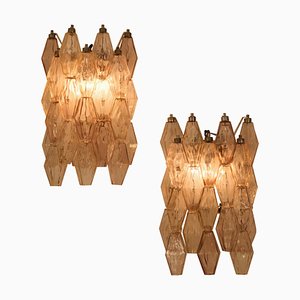 Poliedri Wall Lights by Carlo Scarpa for Venini, Italy, 1960s, Set of 2