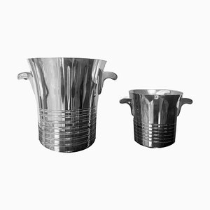 Art Deco Champagne Cooler and Ice Cube Tray, Set of 2