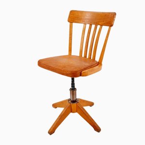 Bauhaus Swivel Office Chair in Wood from Sedus, 1930s