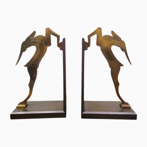 Antilopen Buchstützen aus Bronze, 2 . Set