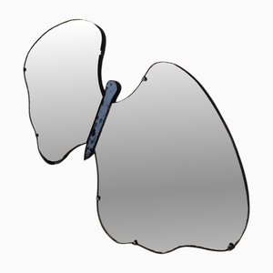 Miroir en Forme de Papillon en Cristal d'Art, 1950s