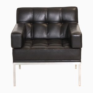 Sofá cama vintage de cuero de Johannes Spalt para Wittmann