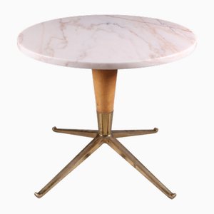 Table Basse en Bois et Laiton, 1950