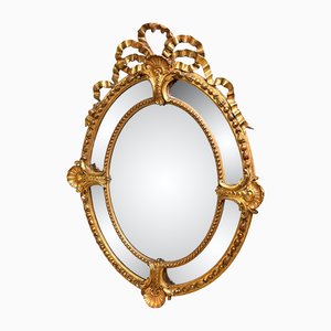 Large 19th Century Oval Gilt Wall Mirror, 1870