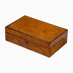 Coffret Biedermeier avec Décoration en Acier, Début du 19ème Siècle