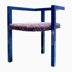 Postmodern Prototype Chair in Lacquered Metal and Abstract Upholstery by Joop Rutjes, Netherlands, 1990