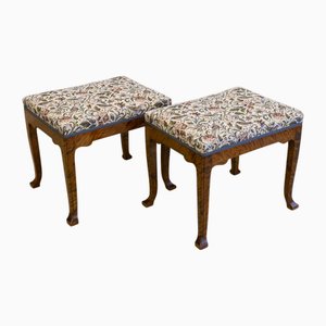 Dänische Hocker im Rokoko Stil aus Birke, 1870er, 2er Set