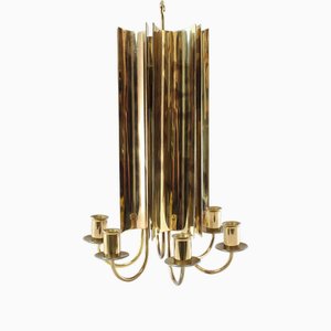 Reflex Ceiling Light in Brass by Pierre Forssell for Skultuna, Sweden, 1960s