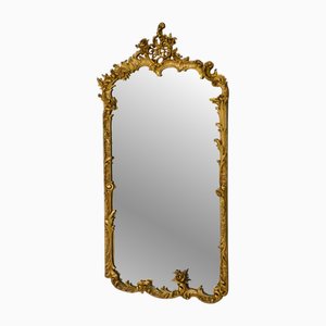 Rococo Mirror in Gilded Carved Wood, 1860s