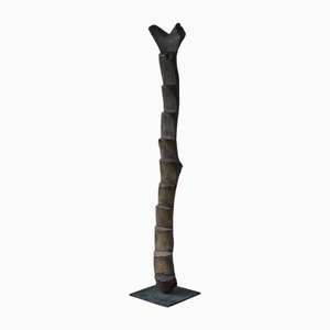 Artista maliense, Escalera Dogon africana, siglo XX, Nogal