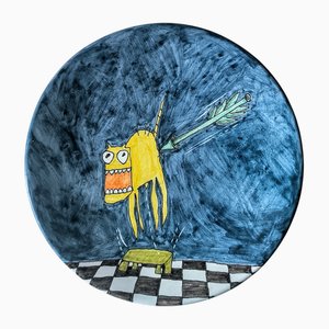 Ceramic Plate by Silvia Zotta, 1978
