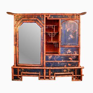 19th Century Lacquered Bamboo Cabinet