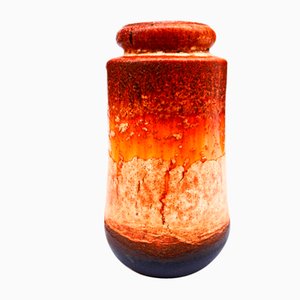 Orange Ceramic Vase, 1960s