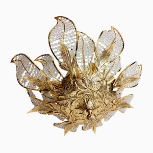 Moderne goldene Lampe, 1990er