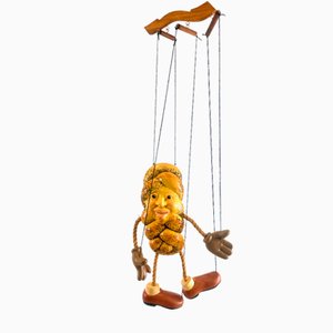 Vintage Handcrafted German Challah Bread Marionette Puppet, 1970s