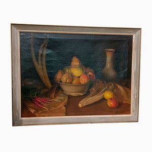 Esteban Gómez Esteve, Bodegón, Finales de 1800, Óleo sobre lienzo