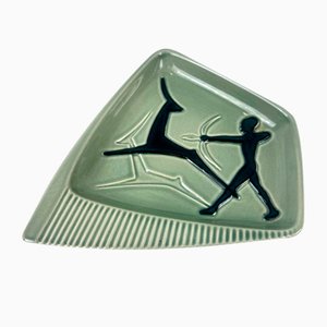 Piatto Mid-Century in ceramica di Svend Aage Holm Sørensen per Soholm, anni '60