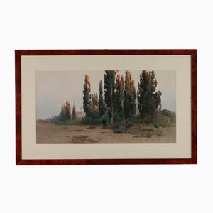 Angelos Giallinas, Paysage, Aquarelle