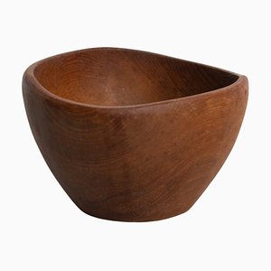 Vase Centre Scandinave en Bois, 1950s