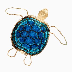 Blaue Schildkröten Skulptur von Campanella