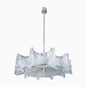 Large Decagon Murano Glass Chandelier from Kaiser, Germany, 1960s
