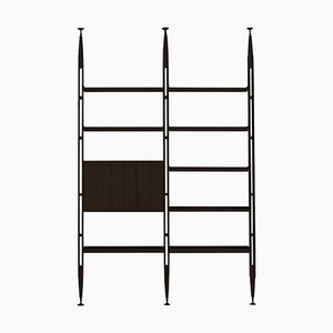 Modular Bookcase in Black Stain Wood by Franco Albini for Cassina