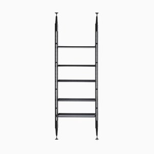 Modular Bookcase in Black Stain Wood by Franco Albini for Cassina
