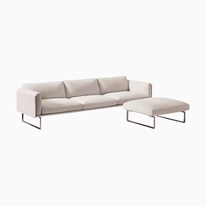 Sofa und Pouf von Piero Lissoni für Cassina, 2er Set