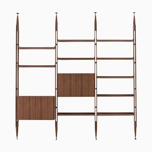 Modular Bookcase in American Walnut by Franco Albini for Cassina