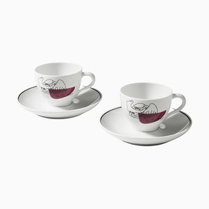 Service Prunier Coffee Cups by Le Corbusier for Cassina, Set of 2