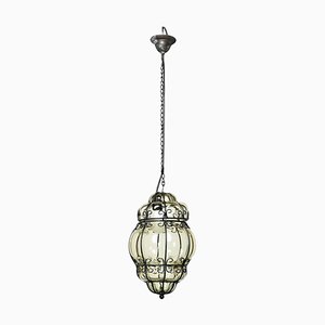 Lámpara colgante de cristal de Murano, años 60