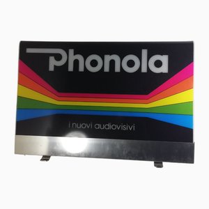Phonola Leuchtreklame, Italien, 1970er, 2er Set