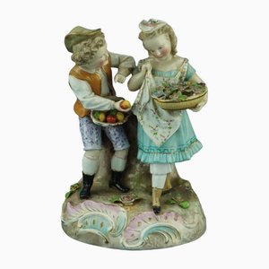 19th Century Art Nouveau Figurine in Porcelain from Ernst Bohne & Söhne Factory, Germany, 1800s