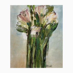 Bozena Lesiak, Tulipanes, Gouache sobre papel, 2024