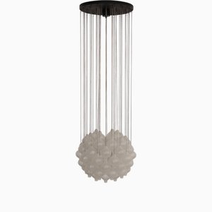 Lampe à Suspension Tulipan Vintage en Verre Soufflé par JT Kalmar, 1970