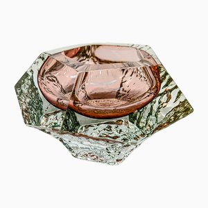 Pink Ashtray or Catch-All in Murano Glass attributed to Flavio Poli for Seguso, Italy, 1960s