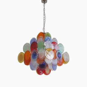 Lustre Vintage en Verre Murano de Vistosi, 1980s