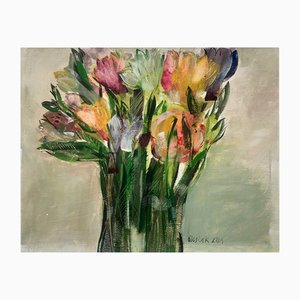 Bozena Lesiak, Tulips, Gouache on Paper, 2024