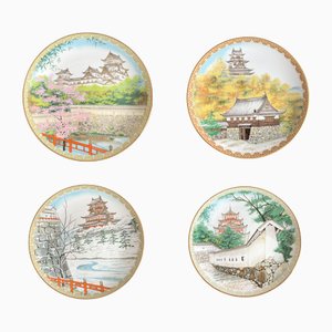 Four Seasons Limited Edition Collectible Plates by Tadao Miyabe for Noritake, 1979, Set of 4