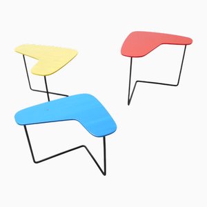 Tavolini ad incastro Boomerang di Willy Van Der Meeren per Tubax, Belgio, anni '50, set di 3