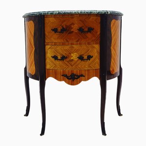 French Louis XV Mahogany Commode with Marble Top
