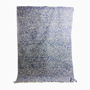 Tapis Kilim Berbère Vintage en Laine Bleue Catalina, 1970s