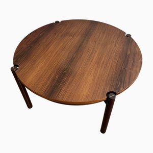 Table Basse en Palissandre et Aluminium par Hans Jørgen Frydendals, Danemark,1960s