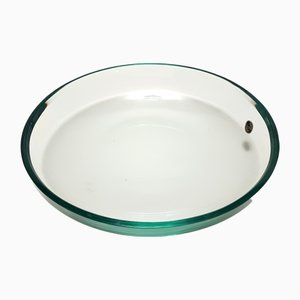 Centre de Table / Bibelot en Verre Épais attribué à Fontana Arte, Italie, 1960s