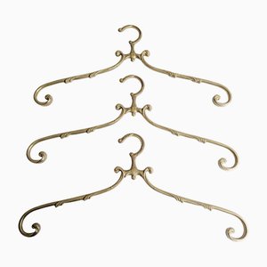 Vintage German Brass Clothes Hanger, 1970s, Set of 3