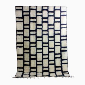 Tapis Berbère Vintage en Laine et Motifs à Carreaux, 1970s