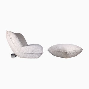 Set of Valentina Chair with Ottoman by Carla Venosta for Cinova